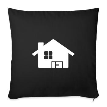 Maison Symbole Accueil - Housse de coussin décorative 45 x 45 cm - noir - Devant