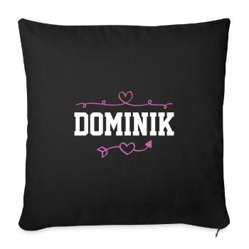 Dominik - Housse de coussin décorative 45 x 45 cm - noir - Devant