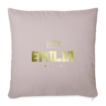 Emilia - Housse de coussin décorative 45 x 45 cm - taupe clair - Devant
