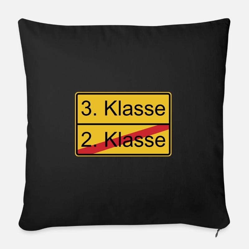 3. Klasse nicht 2. Klasse - Sofakissenbezug 45 x 45 cm - Schwarz