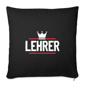 Lehrer Beruf - Sofakissenbezug 45 x 45 cm - Schwarz - Vorne