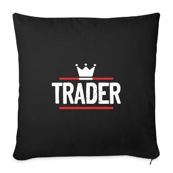 Trader Beruf - Sofakissenbezug 45 x 45 cm - Schwarz - Vorne