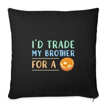 Crêpe - Housse de coussin décorative 45 x 45 cm - noir - Devant