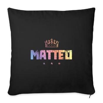 Matteo - Sofa pillowcase 17,3'' x 17,3'' (45 x 45 cm) - black - Front