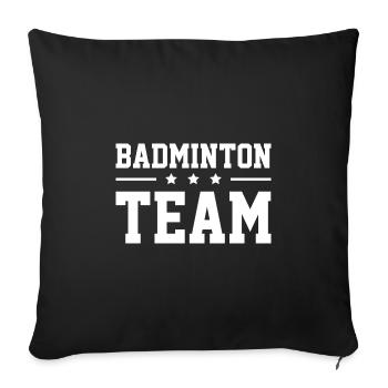 Équipe de badminton - Housse de coussin décorative 45 x 45 cm - noir - Devant