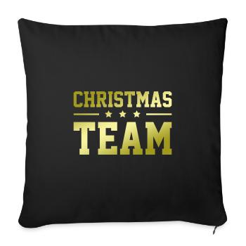 Christmas Team - Sofa pillowcase 17,3'' x 17,3'' (45 x 45 cm) - black - Front