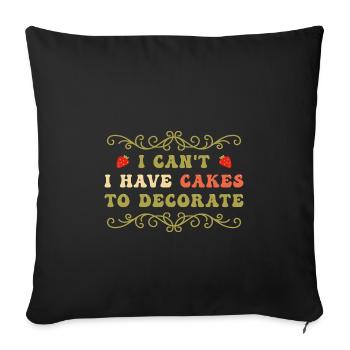 Gâteaux cuisiniers Baker Chef pâtissier - Housse de coussin décorative 45 x 45 cm - noir - Devant