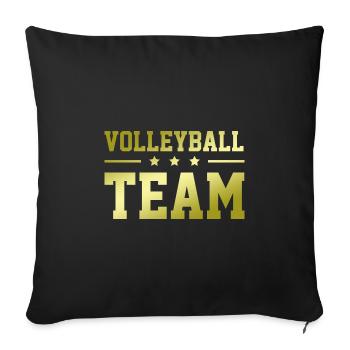 Volleyball Team - Sofa pillowcase 17,3'' x 17,3'' (45 x 45 cm) - black - Front