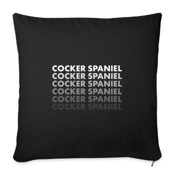 Chien Corgi - Housse de coussin décorative 45 x 45 cm - noir - Devant