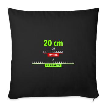 Du mythe à la réalité ! - Housse de coussin décorative 45 x 45 cm - noir - Devant