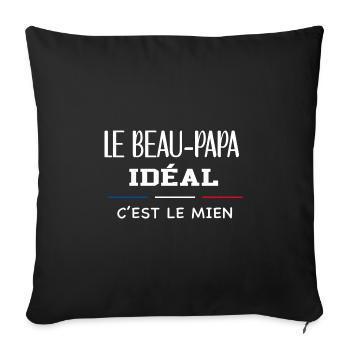 Cadeau beau papa idéal c'est le mien - Housse de coussin décorative 45 x 45 cm - noir - Devant