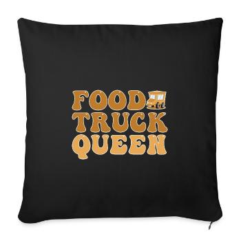 Food Truck Streetfood - Housse de coussin décorative 45 x 45 cm - noir - Devant