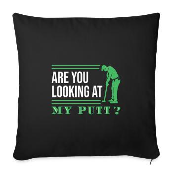 Golf Golfers Golfers - Sofa pillowcase 17,3'' x 17,3'' (45 x 45 cm) - black - Front