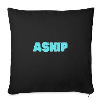 Askip humor funny expression tik tok - Sofa pillowcase 17,3'' x 17,3'' (45 x 45 cm) - black - Front