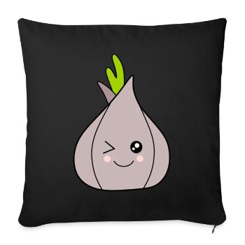 Onion Garlic Costume Carnival Carnival Vegetables - Sofa pillowcase 17,3'' x 17,3'' (45 x 45 cm) - black - Front