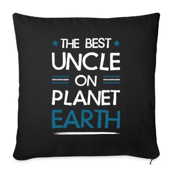 Le meilleur oncle dit - Housse de coussin décorative 45 x 45 cm - noir - Devant