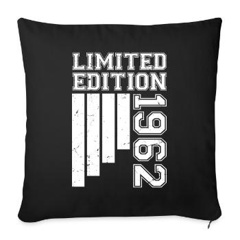 1962 Anniversaire Né En 1962 Édition Limitée - Housse de coussin décorative 45 x 45 cm - noir - Devant