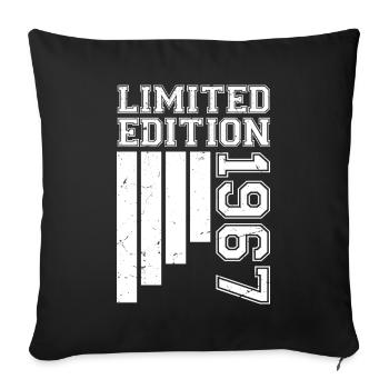 1967 Anniversaire Né En 1967 Édition Limitée - Housse de coussin décorative 45 x 45 cm - noir - Devant
