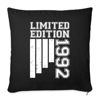 1992 Anniversary Born in 1992 Limited Edition - Sofa pillowcase 17,3'' x 17,3'' (45 x 45 cm) - black - Front