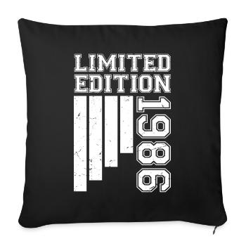 1986 Anniversary Born in 1986 Limited Edition - Sofa pillowcase 17,3'' x 17,3'' (45 x 45 cm) - black - Front