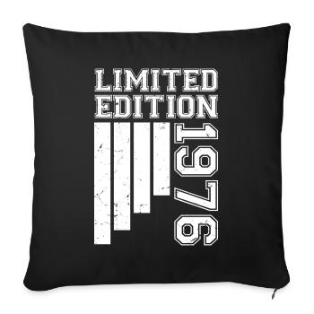 1976 Anniversaire Né En 1976 Édition Limitée - Housse de coussin décorative 45 x 45 cm - noir - Devant