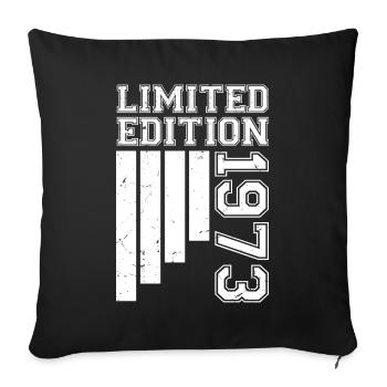 1973 Anniversaire Né En 1973 Édition Limitée - Housse de coussin décorative 45 x 45 cm - noir - Devant
