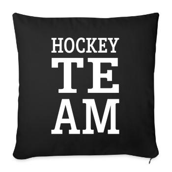 Équipe de hockey - Housse de coussin décorative 45 x 45 cm - noir - Devant