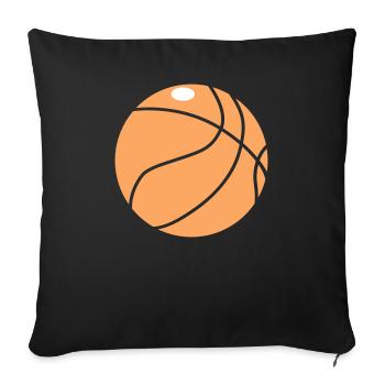 Basket-ball 5 0 25 - Housse de coussin décorative 45 x 45 cm - noir - Devant
