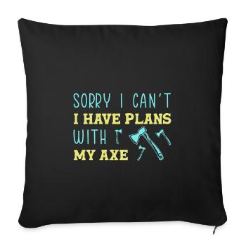 Axe throw axe throwing - Sofa pillowcase 17,3'' x 17,3'' (45 x 45 cm) - black - Front