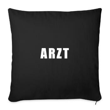 Arzt - Sofakissenbezug 45 x 45 cm - Schwarz - Vorne