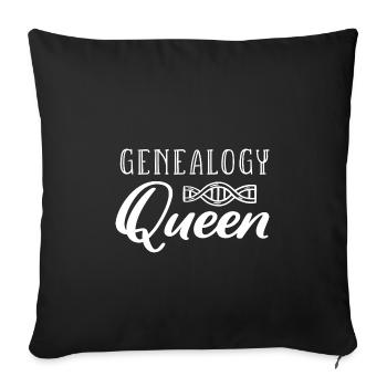 Généalogiste - Housse de coussin décorative 45 x 45 cm - noir - Devant