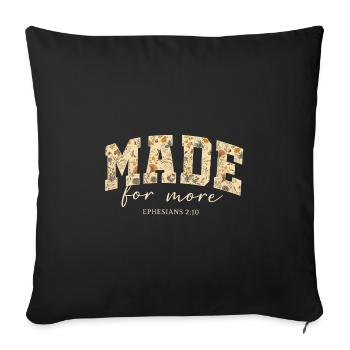 Conçu pour plus de citations bibliques - Housse de coussin décorative 45 x 45 cm - noir - Devant