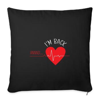 Heart Attack Heart Surgery Surgery Hospital - Sofa pillowcase 17,3'' x 17,3'' (45 x 45 cm) - black - Front