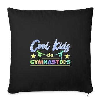 Gymnastique Gymnastique Gymnastes - Housse de coussin décorative 45 x 45 cm - noir - Devant
