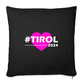 Tyrol 2024 Heart Love - Sofa pillowcase 17,3'' x 17,3'' (45 x 45 cm) - black - Front