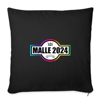 Malle 2024 Bunt Krone - Sofakissenbezug 45 x 45 cm - Schwarz - Vorne