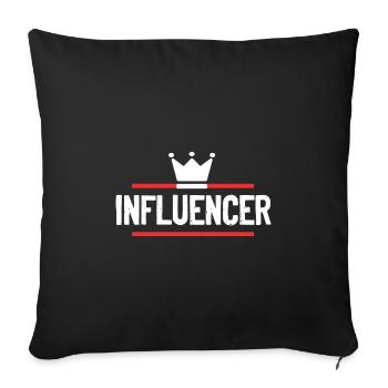 Influencer Beruf - Sofakissenbezug 45 x 45 cm - Schwarz - Vorne