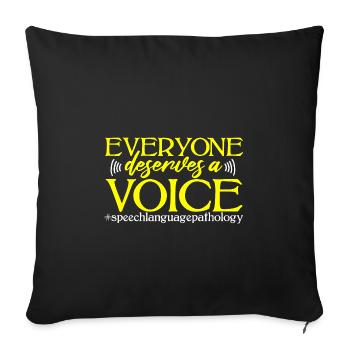 Orthophoniste Orthophonie Orthophonie - Housse de coussin décorative 45 x 45 cm - noir - Devant