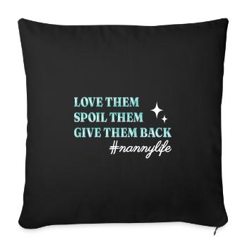 Nanny Babysitter Childminder - Sofa pillowcase 17,3'' x 17,3'' (45 x 45 cm) - black - Front