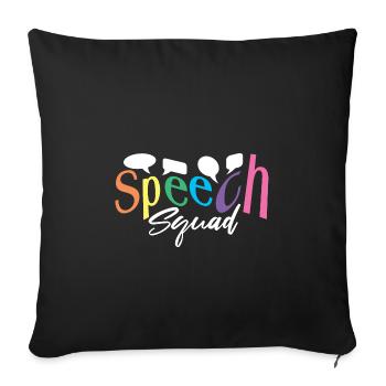Orthophoniste Orthophonie Orthophonie - Housse de coussin décorative 45 x 45 cm - noir - Devant