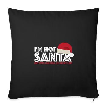 Je ne suis pas le Père Noël | Noël, Cadeau - Housse de coussin décorative 45 x 45 cm - noir - Devant