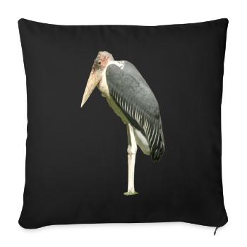 cigogne - Housse de coussin décorative 45 x 45 cm - noir - Devant