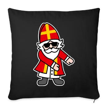 Sinterklaas Saint Nicolais Floss Dance Flossing - Sofa pillowcase 17,3'' x 17,3'' (45 x 45 cm) - black - Front