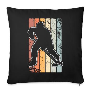 Eishockey - Sofa pillowcase 17,3'' x 17,3'' (45 x 45 cm) - black - Front