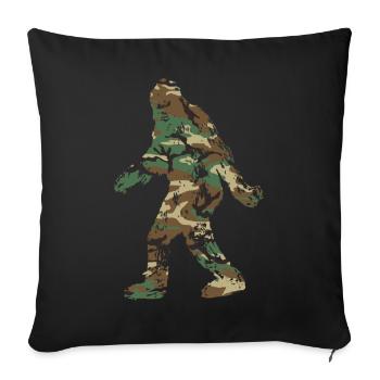 Bigfoot Silhouette Camouflée - Housse de coussin décorative 45 x 45 cm - noir - Devant