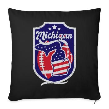 Michigan Football - Housse de coussin décorative 45 x 45 cm - noir - Devant