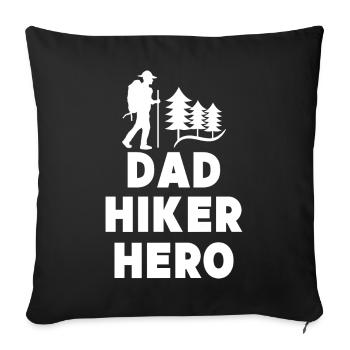 Déclaration des randonneurs Randonnée Amoureux de la nature Escalade - Housse de coussin décorative 45 x 45 cm - noir - Devant