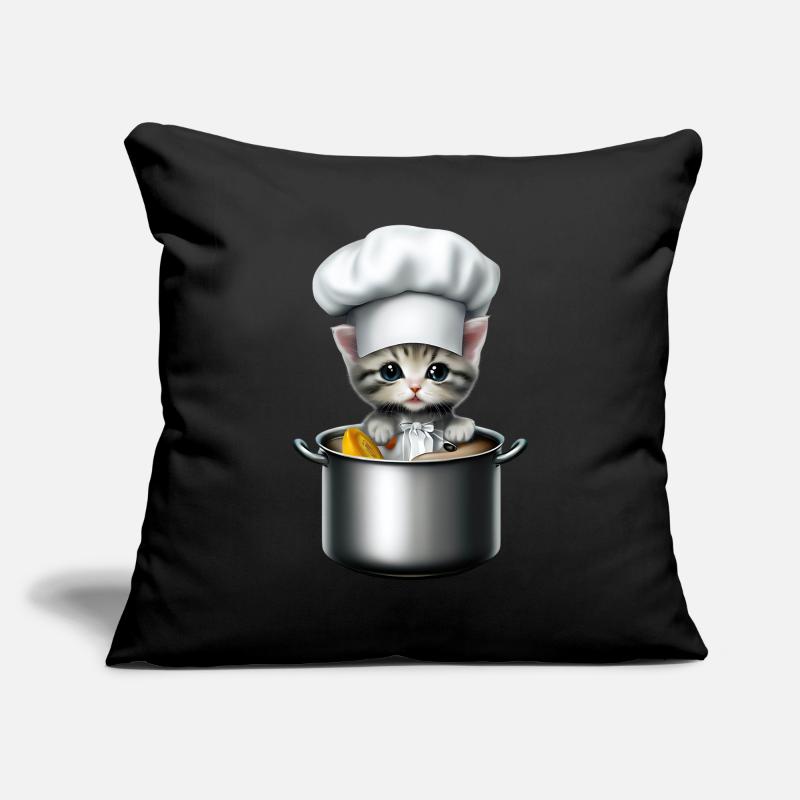 Chef Chat Housse de coussin décorative 45 x 45 cm