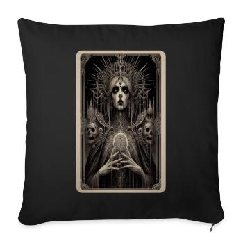 Gothic Queen of the Black Heart - Sofa pillowcase 17,3'' x 17,3'' (45 x 45 cm) - black - Front