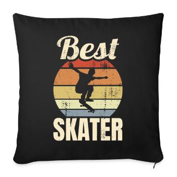 Bester Skater Vintage Look - Sofakissenbezug 45 x 45 cm - Schwarz - Vorne